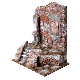 Temple entrance ruins 25x20x15 cm for nativity scene