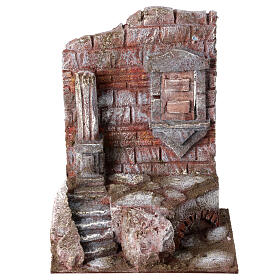 Ruínas entrada do templo 25x20x15 cm presépio 10 cm