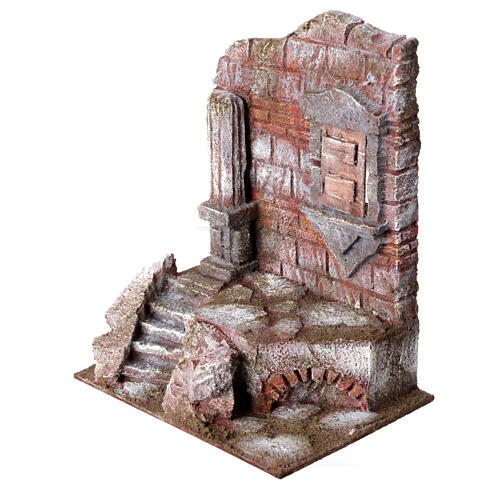 Temple entrance ruins 25x20x15 cm for nativity scene 2