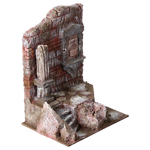 Temple entrance ruins 25x20x15 cm for nativity scene 3