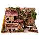 Casa em miniatura com depósito de madeira ambientação para presépio 20x25x15 cm s1
