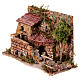 Casa em miniatura com depósito de madeira ambientação para presépio 20x25x15 cm s2