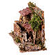 Casa em miniatura com depósito de madeira ambientação para presépio 20x25x15 cm s3