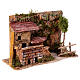Casa em miniatura com depósito de madeira ambientação para presépio 20x25x15 cm s4