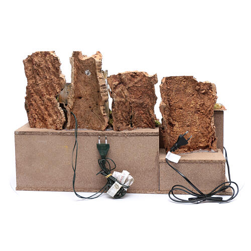 Rocky landscape with functioning windmill and lights 40x60x40 cm 4