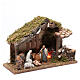 Capanna in legno con fuoco 25x35x15 cm s3