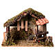 Stajenka drewniana z ogniem 25x35x15 cm s4