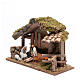 Wooden hut with fire  25x35x15 cm s2
