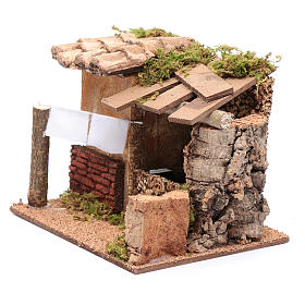 Fountains: Nativity scene fountain with washing line 15x20x15 cm Fountains: Nativity scene fountain with washing line 15x20x15 cm