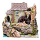 Wassermühle mit Haus für Krippe 20x20x15cm s1