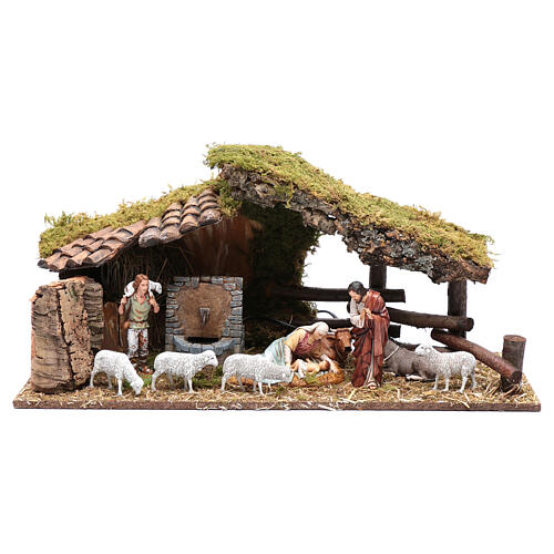 Wooden hut with fountain 25x55x20 cm 1