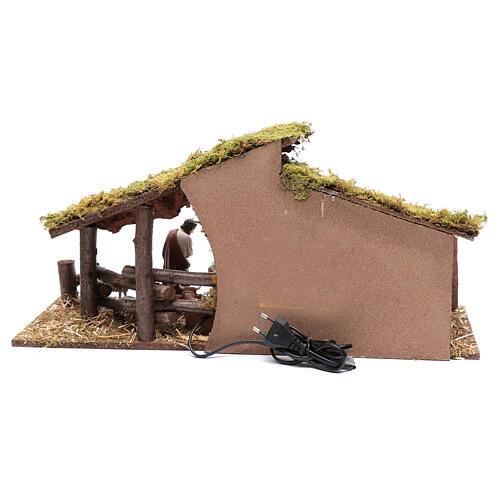 Wooden hut with fountain 25x55x20 cm 4