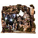 Escena rocosa con pueblo y luces 30x40x30 cm s6