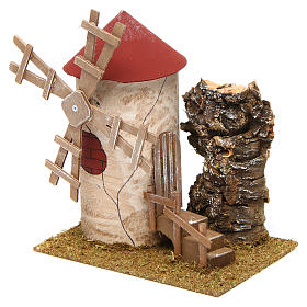 Nativity scene windmill 25x20x15 cm