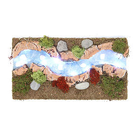 Flusslauf, Teilstück, mit Beleuchtung, 30x20 cm