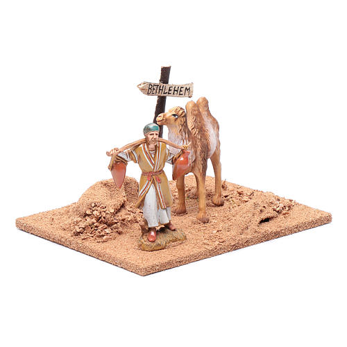 Pilger mit Kamel und Szene 10x20x15cm 3