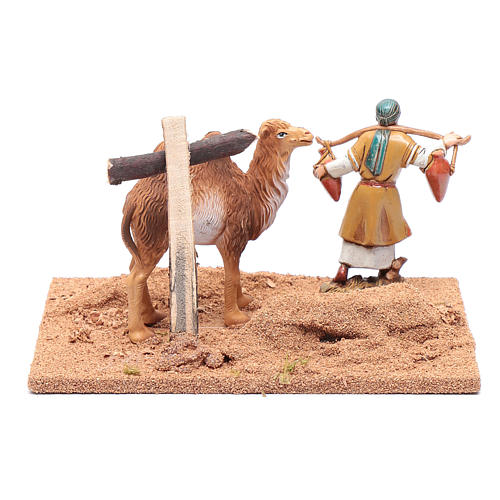 Pilger mit Kamel und Szene 10x20x15cm 4