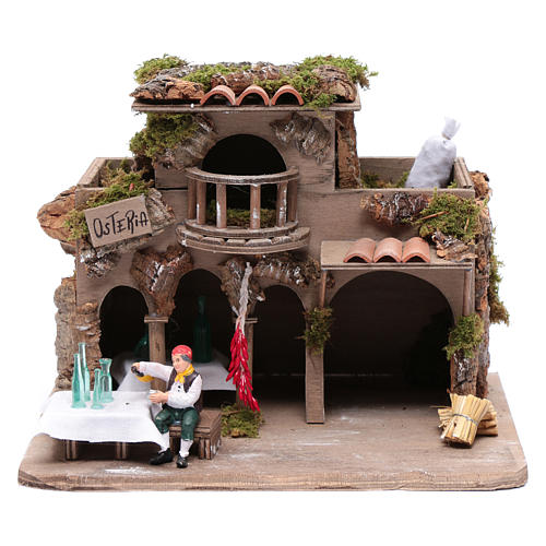 Taberna con tomador para belén 20x30x20 cm 1
