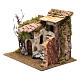 Moulin à Vent Décoratif Pour Crèche De Noël - 25x30x25 Cm - Fabriqué En Italie (liège, Bois, Paille) - Avec Mouvement - Pour Santons 8 Cm