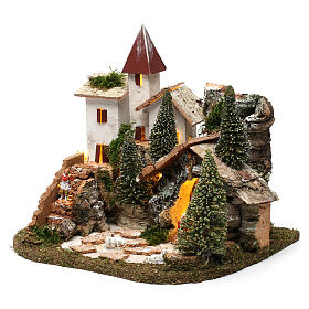 Cabanas e Grutas para Presépio: Aldeia nórdica para presépio 20x25x20 cm