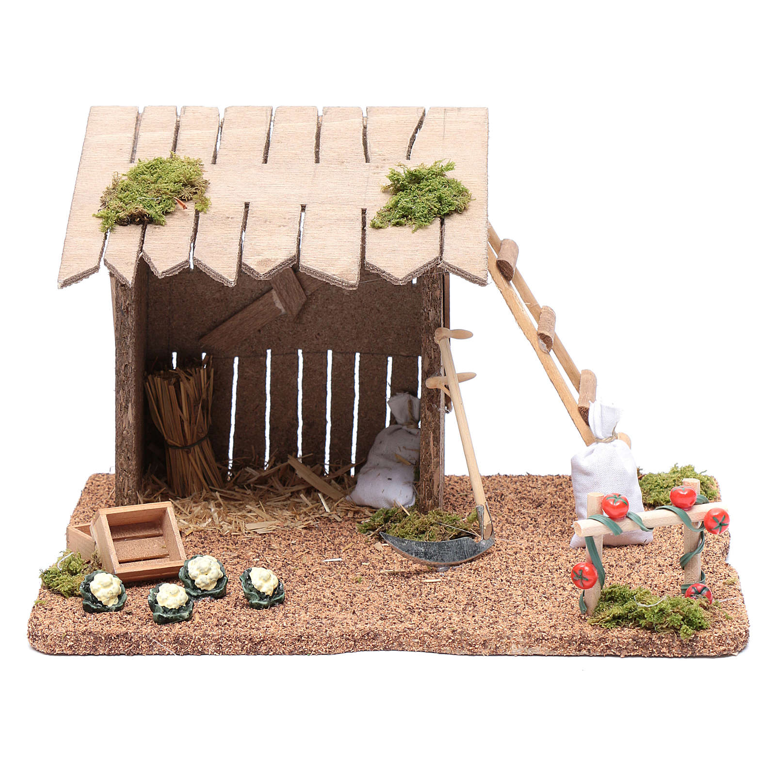 Auvent avec potager pour crèche 17x26x20 cm Auvent avec potager pour crèche 17x26x20 cm