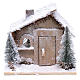 Haus mit Weihnachtsmann 20x20x20cm bewegliche Krippenfigur s2