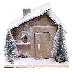 Father Christmas house 20x20x20 cm with movement