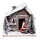 Casa di Babbo Natale 20x20x20 cm con movimento s1
