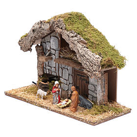 Capanne Presepe e Grotte: Capanna con fontana 25x40x15 cm