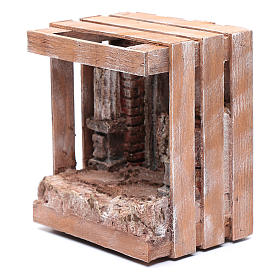 Cabaña para belén de madera 20x15x15 cm