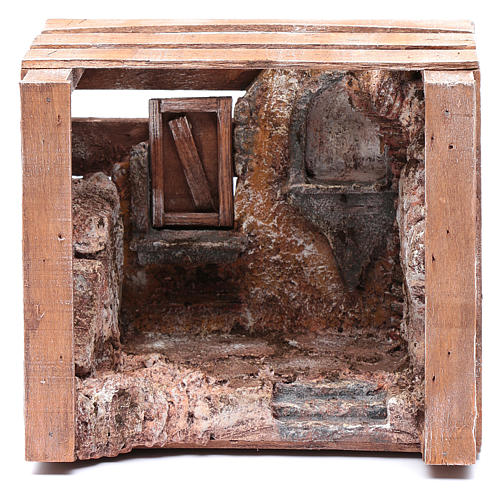 Hut in wooden box 15x20x15 cm 1