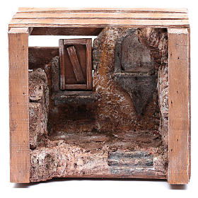 Hut in wooden box 15x20x15 cm
