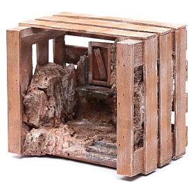 Hut in wooden box 15x20x15 cm