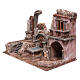 Nativity scene cave with fountain and temple ruins 35x50x30 cm s2