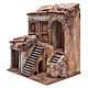 Casetta con scale per presepe 10 cm 35x30x20 s2