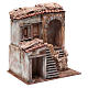 Casetta con scale per presepe 10 cm 35x30x20 s3