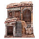 Little house with staircase for nativity scene 35x30x20 cm s1