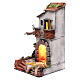 Neapolitan nativity scene setting composed by house with chimney and lights s2