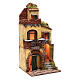 House with round balcony and light for nativity scene setting s3