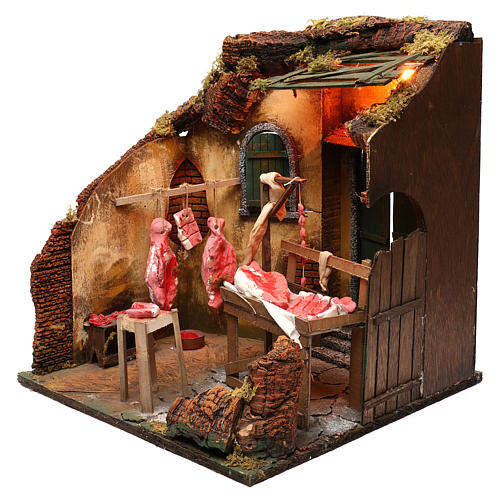 Butcher shop setting for Neapolitan Nativity scene 2
