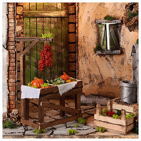 Setting with fruit store for Neapolitan nativity scene