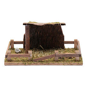 Fence with roof for animal statues 5x20x10 cm