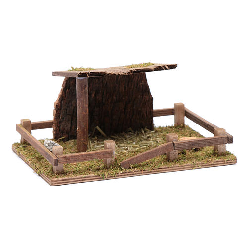 Fence with roof for animal statues 5x20x10 cm 3