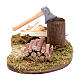 Accessory for nativity scene axe with wooden trunks s1