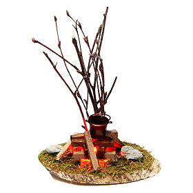 Pot on bonfire 10x10x5 cm - 4,5 V