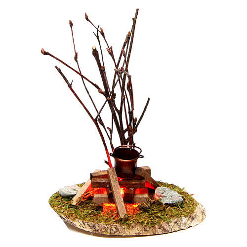 Pot on bonfire 10x10x5 cm - 4,5 V 1