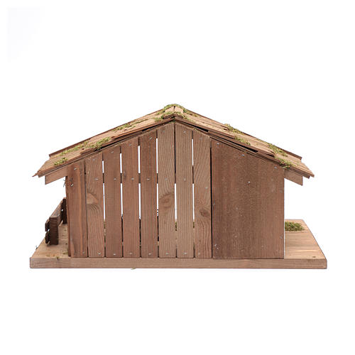 Nativity scene accessory 25x50x25 cm stable with room suitable for 10 cm statues 4