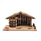 Nativity scene accessory 25x50x25 cm stable with room suitable for 10 cm statues s1