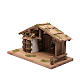 Nativity scene accessory 25x50x25 cm stable with room suitable for 10 cm statues s2