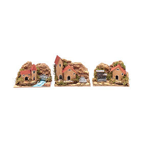 Set of houses 6 pieces 15x10x10 cm